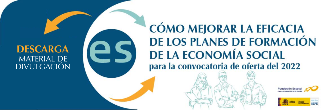 Banner de la página donde se aloja las infografía sobre cómo mejorar la eficacia de los planes de formación de la Economía Social para al convocatoria de oferta del 2022