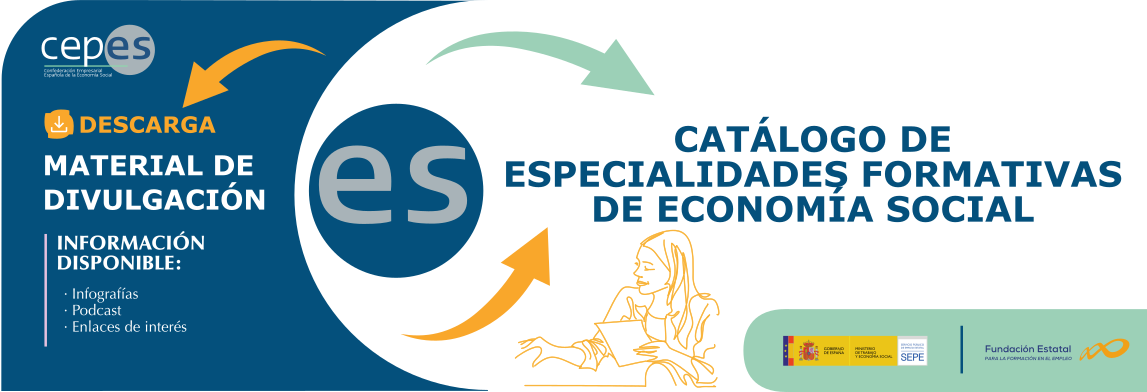 Banner de la página de más información sobre cómo funciona el catálogo de especialidades formativas de Economía Social