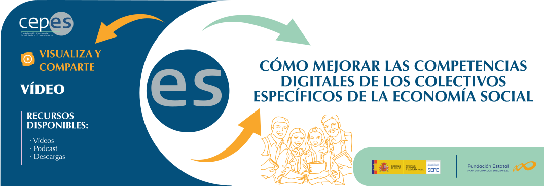 Banner de la página Cómo mejorar las competencias digitales de los colectivos específicos de la Economía Social