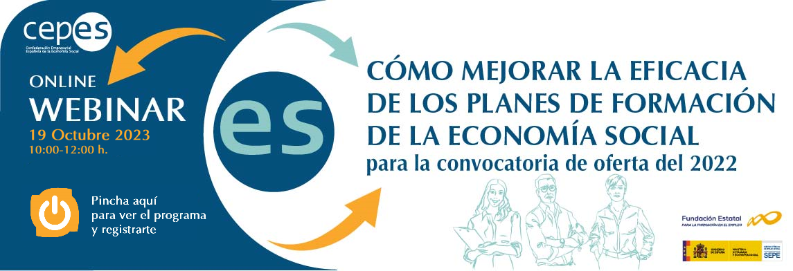 Banner del webinar Cómo mejorar la eficacia de los planes de formación de la ES para la convocatoria de oferta del 2022
